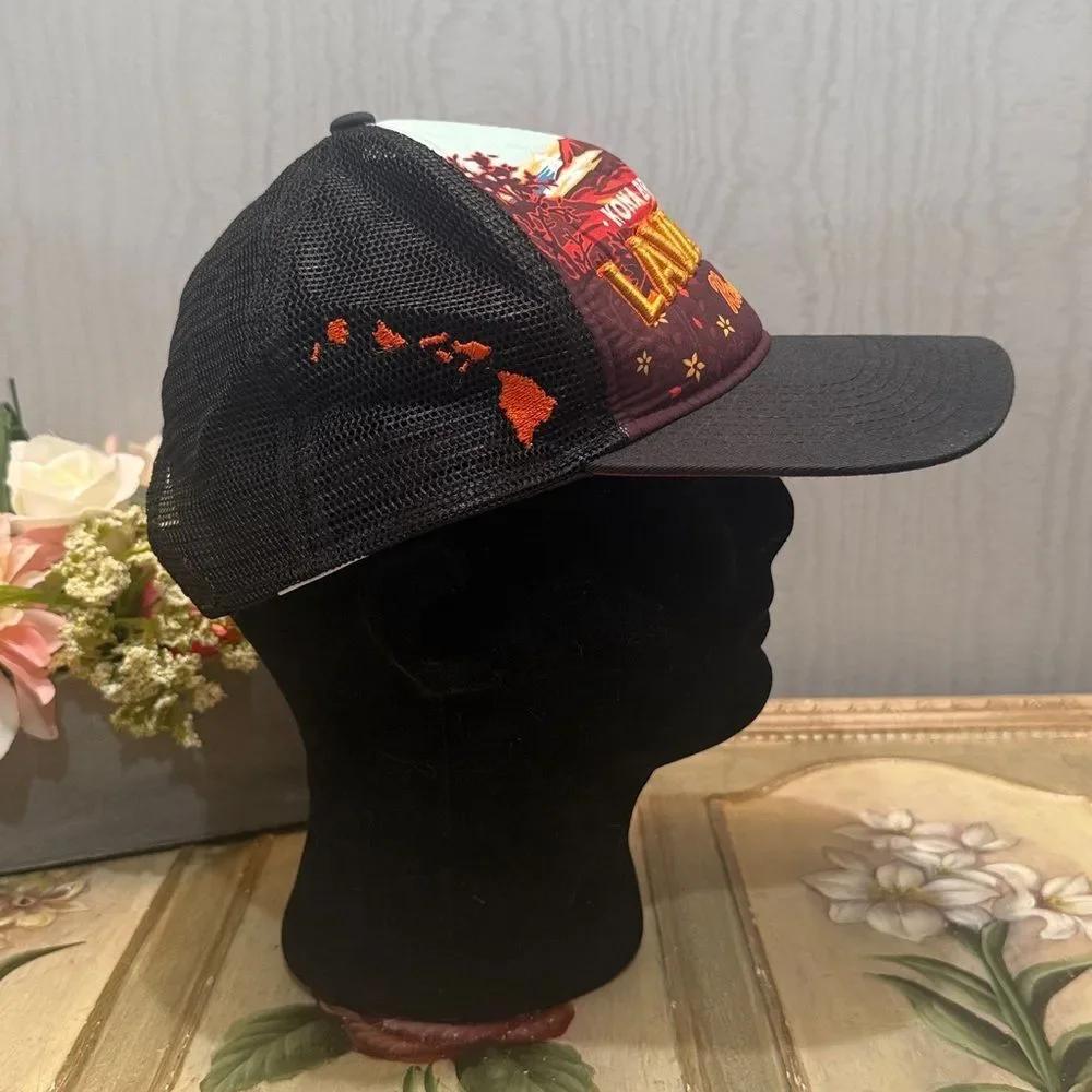 Kona Brewing Company Lavaman Red Ale Snapback Mesh Trucker Cap Hat Aloha Hawaii